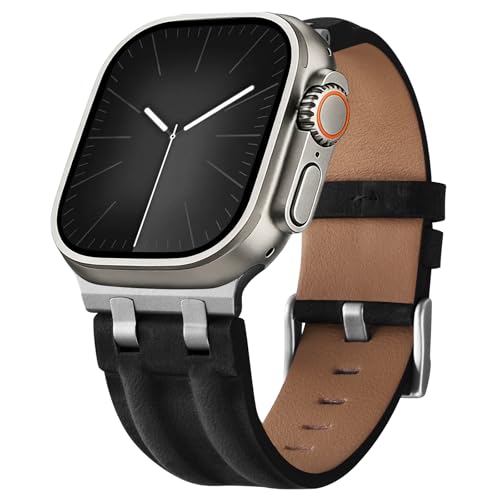 Image of Fullmosa Premium Leather Strap for Apple Watch Ultra 3 /2 /1 49mm (No Watch) | 46mm 45mm 44mm 42mm Luxurious Soft Vintage Business Band for SE 3 /2 /1 Series11 10 /9 /8 /7 /6 /5 /4