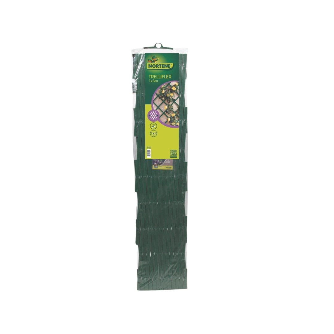 Nortene | Celosia Extensible PVC Trelliflex 1x3 M Verde | Decoración Exterior | Cerramientos Ambientes Modernos