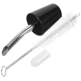BEBEMOKO 1set Teakettle Extension Spout Stainless Steel Teapot Pourer with Brush Kettle Accessory for Easy Pouring Portable Design for Camping and Outdoor Use