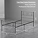 SimLife Twin Size Bed Frame with Headboard and Footboard Metal Platform Bed for Kids Adults No Box Spring Support Needed Easy to Put Together Black