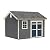 Handy Home Products Beachwood 10x12 Do-it-Yourself Wooden Storage Shed with Floor Tan