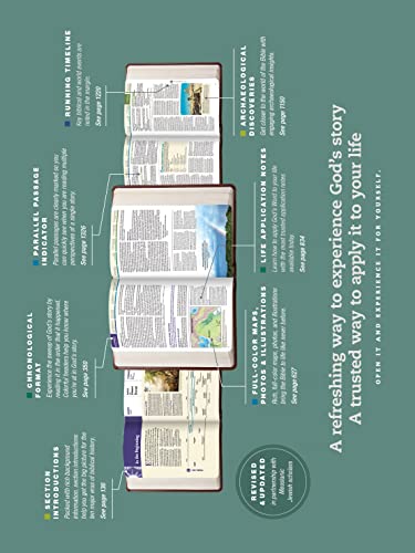 NLT Chronological Life Application Study Bible, Second Edition (Leatherlike, Heritage Oak Brown): Ne