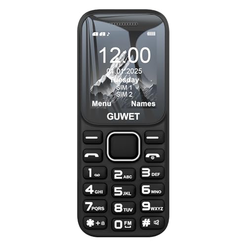 Guwet A2 telefono movil para Mayores, con señal Fuerte, Dual SIM, botón SOS, Teclas Grandes, Larga autonomía en Espera y Color Rojo.