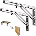 12"/300mm Soportes Plegables para Estantes, 2 Pcs Acero Inoxidable Bricolaje Soportes Plegables Para Pared, Ahorrar Espacio La Capacidad de Carga Máxima es de 60 kg, con Tornillos