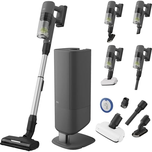 AEG Ultimate 7000 GEN2 Akku Staubsauger Testsieger ETM Testmagazin Sehr Gut Leistungsstark Leicht All in One Station-Hygienische Selbstentleerung HEPA Filter Alle Böden Dunkelgrau AP72UB21ES