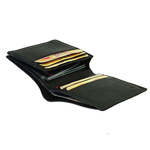 BOCCX Kreditkartenetui Leder Kartenbox Kreditkartenbörse mit Scheinfach 50026 Black präsentiert von GoBago Cover