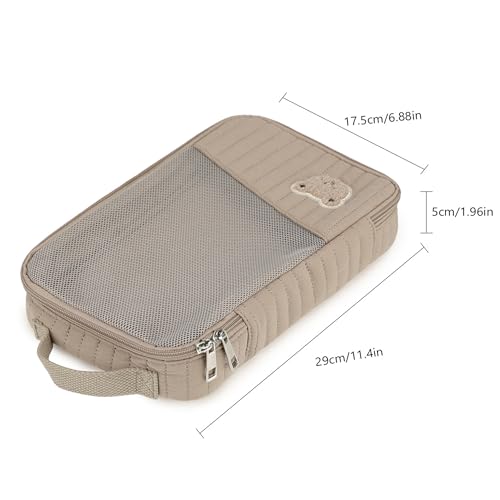 Bolsa organizadora para pañales marrón portátil miniatura 6