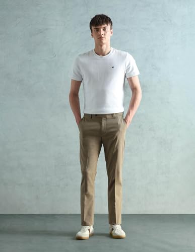 Image of Arrow Men's Tapered fit Textured Trousers