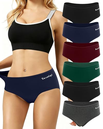 Desanlapi Culotte Femme Coton Taille Midi Confortable Doux Respirant, Slip Femme Coton Élastique...