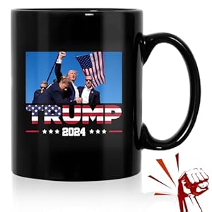 Trump Survived Shot Trump Coffee Mugs 2024 Ear Bullet-Proof PA Pennsylvania Rally Shot Shooting Survivor Fight Strong Fist Pump Mug Ceramic Cup Gift Coffee Cup 11oz