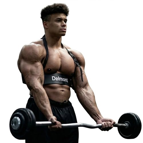 Delmont Arm Blaster for Bicep Curl | Adjustable Arm Isolator with Foam Padding & Durable Aluminum Frame Muscle Building & Strength Training Equipment for Bodybuilding Gym & Home Workouts