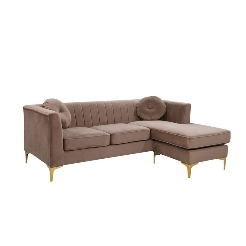 Homes r us Ivy Corner Sofa, Taupe