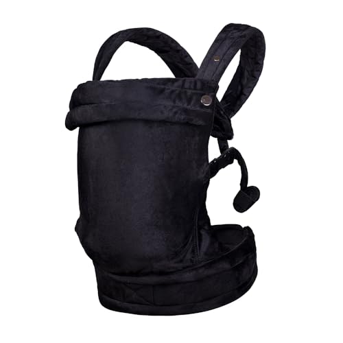 Image of ·NEST BLANCHE· Baby Carrier for Newborn to Toddler, Cozy Baby Wrap Carrier 7-35 lbs, Ergonomic Backpack Design, Front and Back Facing Options, Black