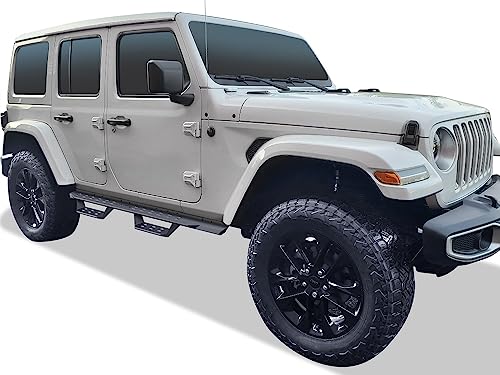 Estribos Tubulares APS Black Overland para Jeep Wrangler JL miniatura 6