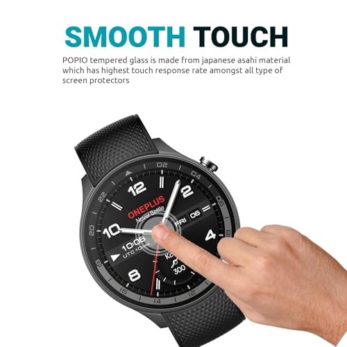 Image of 4youquality Military-Grade Gorilla Tempered Glass for OnePlus Watch 2R (Transparent) | Edge-to-Edge Full Screen Coverage | 9H Hardness | HD Clear | Scratch Resistant | Pack of 2