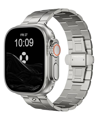 Image of Titanium Watch Band for Apple Watch Ultra 3 /2 /1 49mm & Series 11 /10 46mm, Grade 5 Titanium Apple Watch Band with Anti-Scratch DLC Coating, 22mm Premium Business Metal Strap for Men - CRNS03