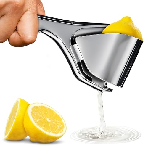 Image of Lemon Squeezer Stainless Steel - Strong Bend & Rust Resistant Flat Lemon Juicer Manual, Easy To Use Design for Efficient Juice Extraction, Compact Lime Squeezer, Great Christmas Gifts for Kitchen Use