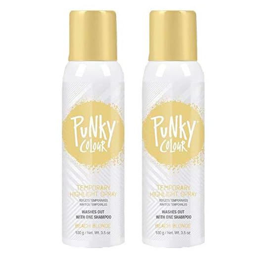 Punky Temporary Hair Highlight Spray, Beach Blonde, 3.5 oz, 2-Pack