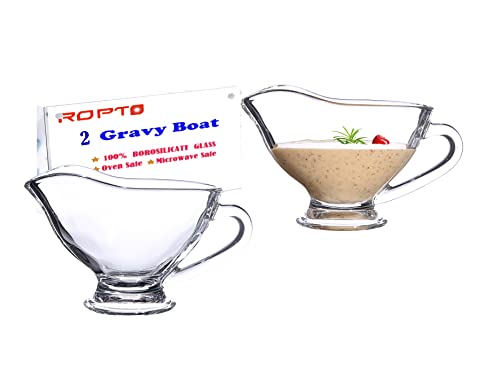 Ropto Set Of 2 Sauce Glass Gravy Boat -7 Oz thumb #2