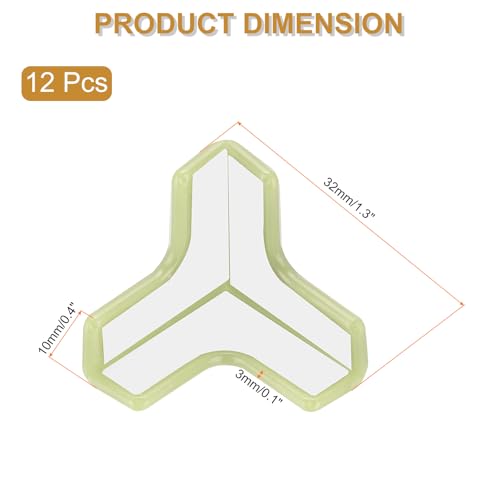 Image of uxcell Corner Protectors, 12 Pcs Table Corner Protectors, Furniture Corner Guard and Edges Safety Bumpers for Table Edges and Sharp Corners (T-Shaped, Green)