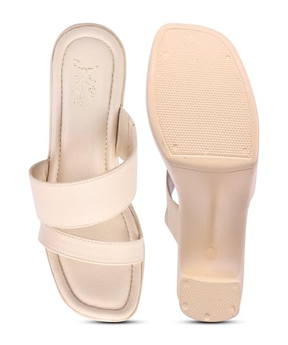 Image of JM LOOKS Women Platform Block Heel Sandals with Dual Strap Upper