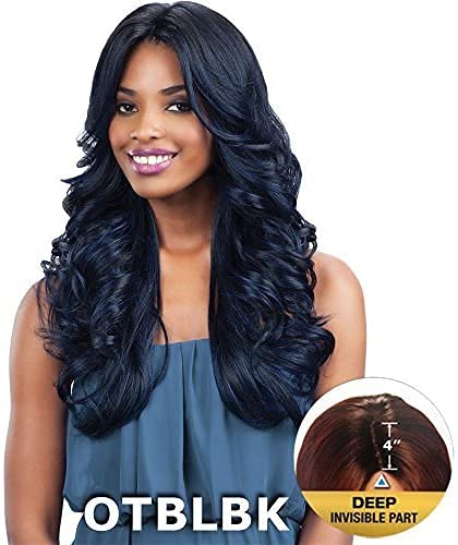 FreeTress Equal 4" Deep Invisible Part Lace Front Wig - MACKENZIE (1B - Off Black)