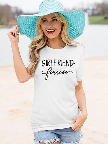 Girlfriend Fiancee Shirt Women Cute Engagement T-Shirt from Miss to Mrs Gift for Bride Honeymoon Vacation Announcement Top3