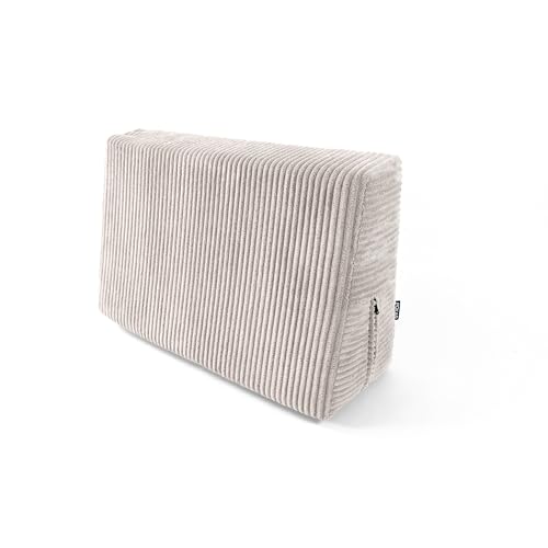 POKAR Coussin de Palette 60x40 Latéral ou d'angle | Coussin pour Canapé de Jardin en Velours Côtelé | Housse Amovible et Lavable | Idéal pour Palette Europe | Made...