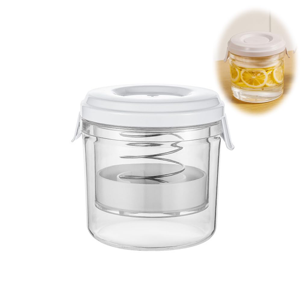 AzoneePickle Jar, Large Pickle Juice Separator with Hourglass Design, Multifunctional Pickle Strainer Storage Container for Olives, Jalapenos, Gherkins, 1300ml