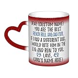 Kundenspezifische Tasse Best French Bull Dog Dad Ever Keramiktasse Wärmeverändernde Kaffeetasse Magic Teacup Red Für Hundeliebhaber und Haustierbesitzer