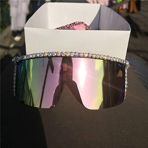 mincl/One-piece Rhinestone Sunglasses Unisex Bling Crystal Shades Oversized Square Sunglasses3