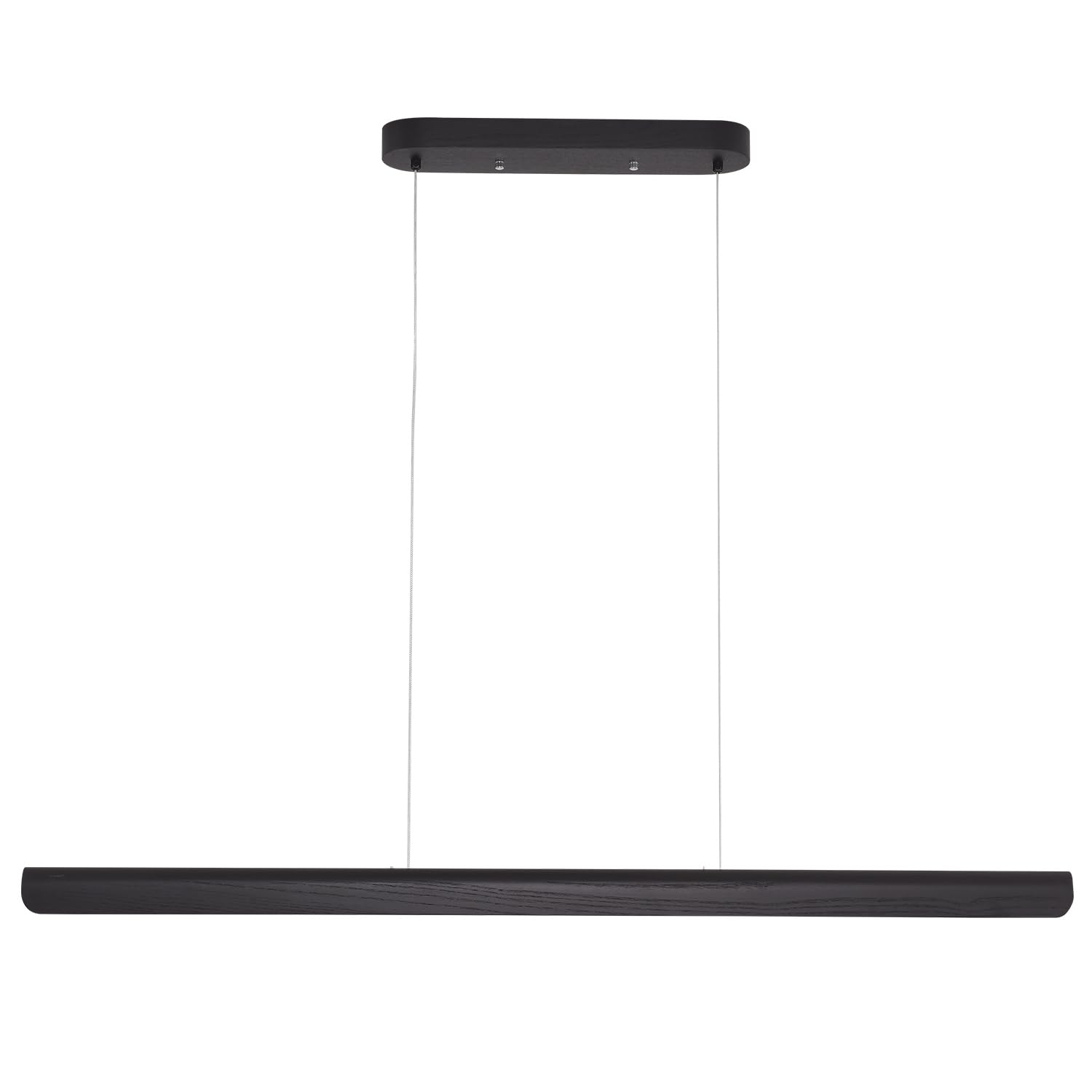 Photo 1 of YISDESIGN Modern Linear LED Chandelier, 31" Wall-Dimmable Pendant Light Kitchen Island Light with Wood & Aluminum, 19W LED Pendant Light for Dining Room, Office, 100-240V, CRI>90 Black