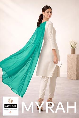 Image of MYRAH Chiffon Solid Casual Daily Use Dupatta For Women's & Girls Length - 2.50 Meter