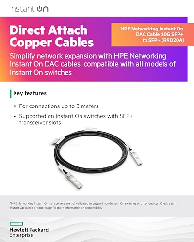 Cable DAC HPE Instant On 10G SFP+ a SFP+ 3 m miniatura 2