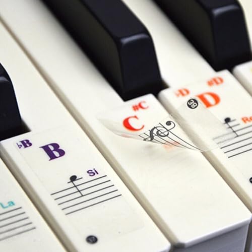 Removable Piano Keyboard Letters Piano and Keyboard Stickers for Kids and Beginners, 88/61/49/37 Key,