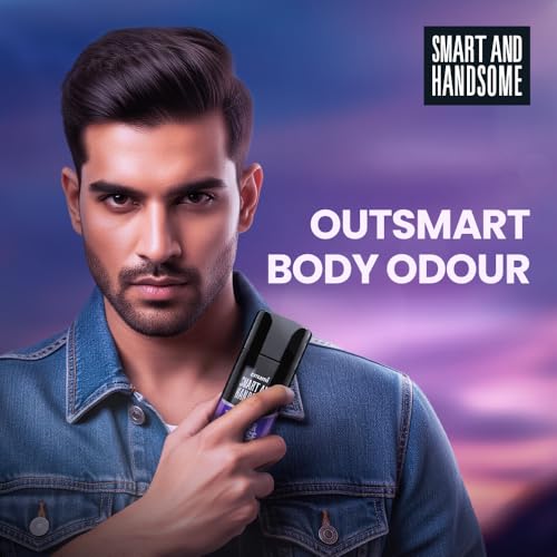 Image of Smart And Handsome Power Rise Daily Confidence Perfumed Body Spray For Day Long Freshness,150ml, Dermatologically Tested, Non-Irritant Formula with Vibrant Blend Of Olibanum Smoke, Zesty Lime & Driftwood