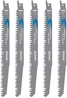 EZARC Wood Pruning Reciprocating Saw Blade, 9-Inch Sawzall Blades R931GS 5TPI (5-Pack)