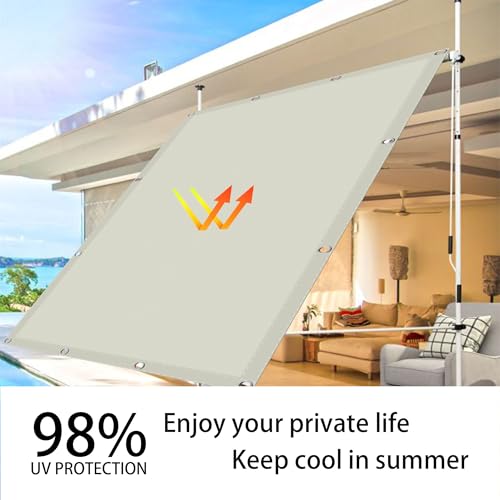 Filet d'ombrage rectangle pour stopper la chaleur sur le balcon - 4