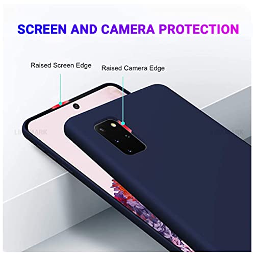 Image of LIRAMARK Liquid Silicone Soft Back Cover Case for Samsung Galaxy S20 Plus / S20 Plus 5G (Midnight Blue)