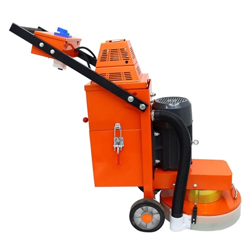 THUXEON 220V Cement Ground Grinder with 24L Dust Collection Box 4KW Grinding Machine Concrete Floor Polisher Working Width16.9in Concrete Surface Grinder for Terrazzo Epoxy Floor