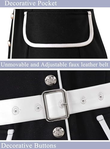 VFSHOW Womens Professional Work Business Casual Office Belted Elegant Lapel V Neck Buttons Fitted Pencil Sheath Dress3