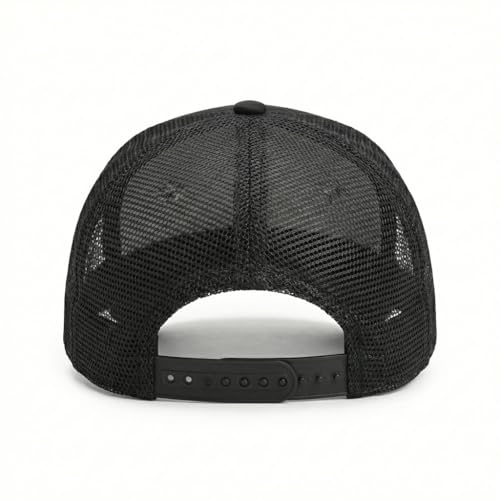Image of faas Half Mesh Trucker Cap | Unisex Mesh Design | Adjustable Snapback Sports Cap for Men & Women-1pcs