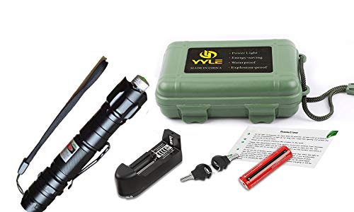 Linterna verde de alta potencia con batería para oficina y escuela Cover