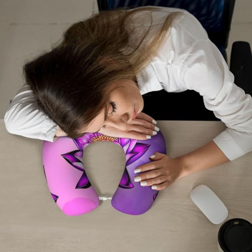Almohada de viaje de espuma viscoelástica U cómoda 30x25 cm miniatura 6