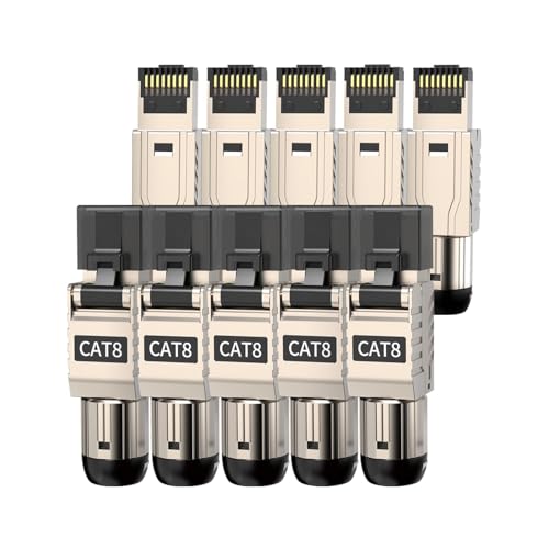 Fiche RJ45 Cat8 sans outil double blindage 2000 MHz 40G