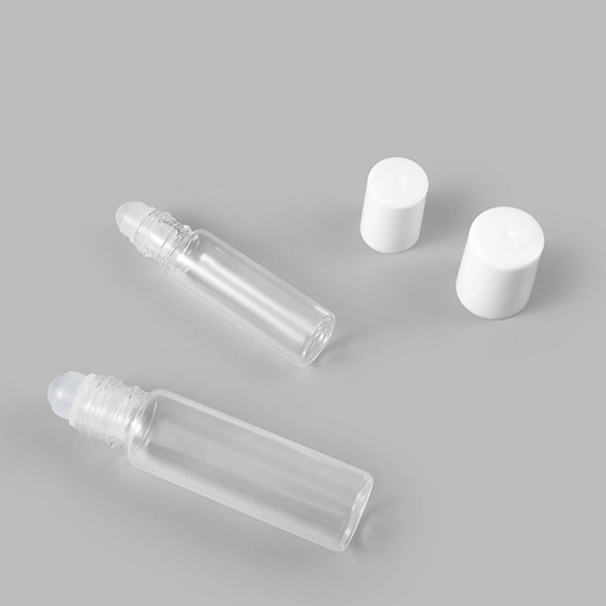 15pcs Glass Roller Bottle 10ml Refillable Container | Leak Proof, Portable Size, Easy to Clean, Fits Bag and Luggage