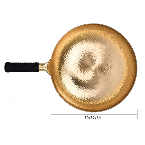 Wok de latón martillado a mano sin recubrimiento miniatura 5