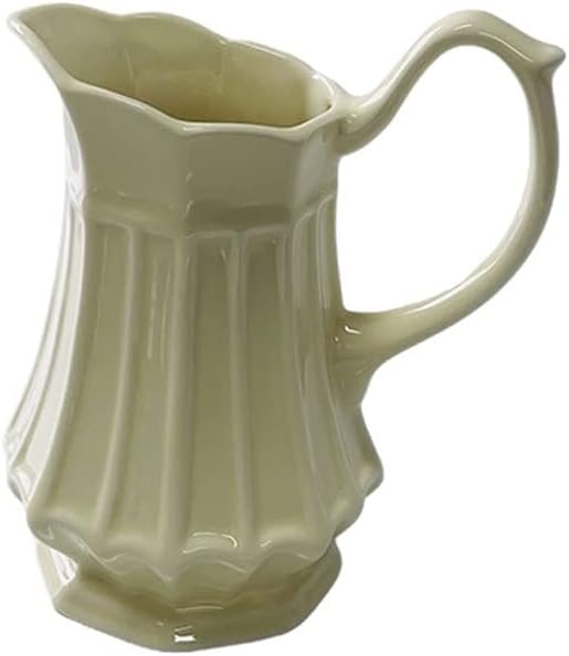 Gravy Boat For Sauces, Dressing and creamer Small Milk Jug Retro Ceramic With Handle Milk Jug Kitchen Restaurant Milk Jug Milk Jug Milk Cup Sauce Boat Container (Color : 1, Size : 1) (Brass 1)