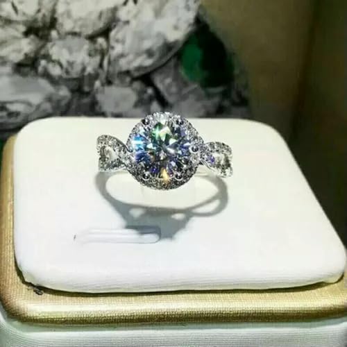 Gorgeous Cubic Zircon 925 Silver Filled Rings Women Wedding Jewelry Sz 6-10-72