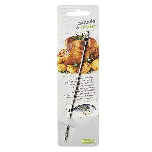 Aguja de bridar para pollo relleno - acero inoxidable - 18 cm Cover
